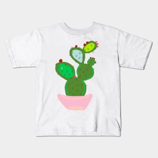 POTTED PRICKLY CACTUS Kids T-Shirt